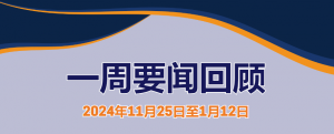 一周要闻回顾（2024年11月25日至1月12日）